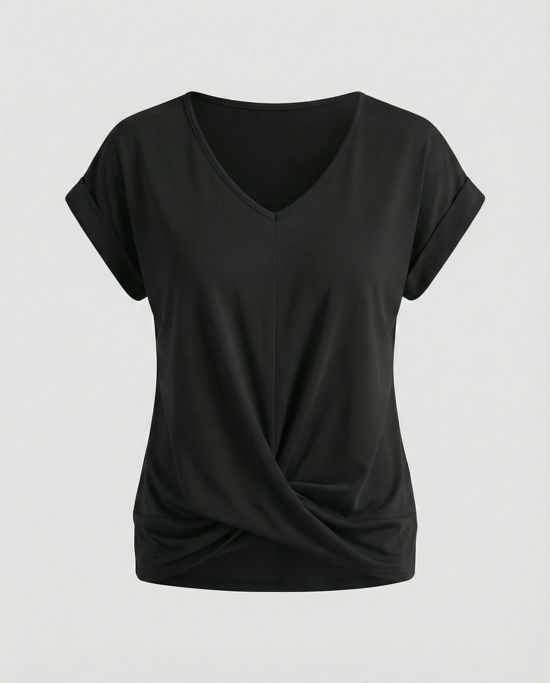 Women's V Neck Short Sleeve Blouse