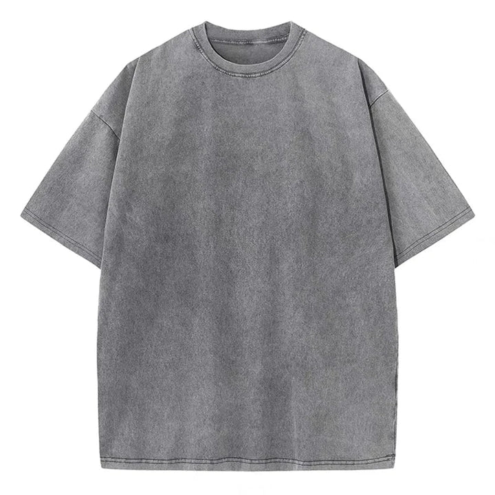Women's Washed Oversized T-shirt with Round Neck