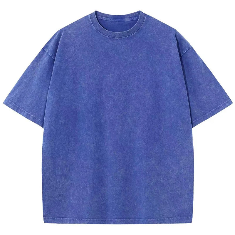 Women's Washed Oversized T-shirt with Round Neck