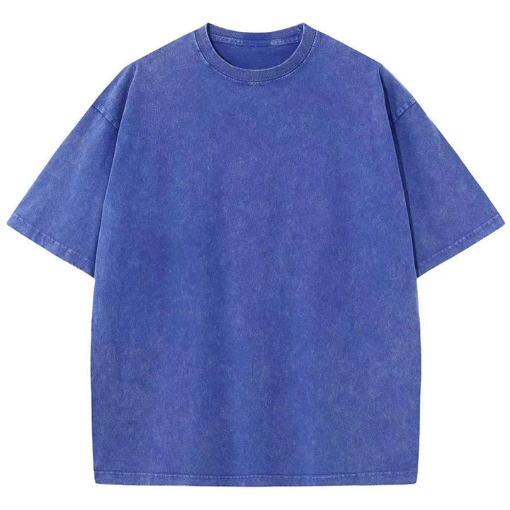 Women's Washed Oversized T-shirt with Round Neck