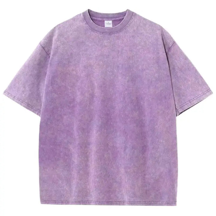 Women's Washed Oversized T-shirt with Round Neck