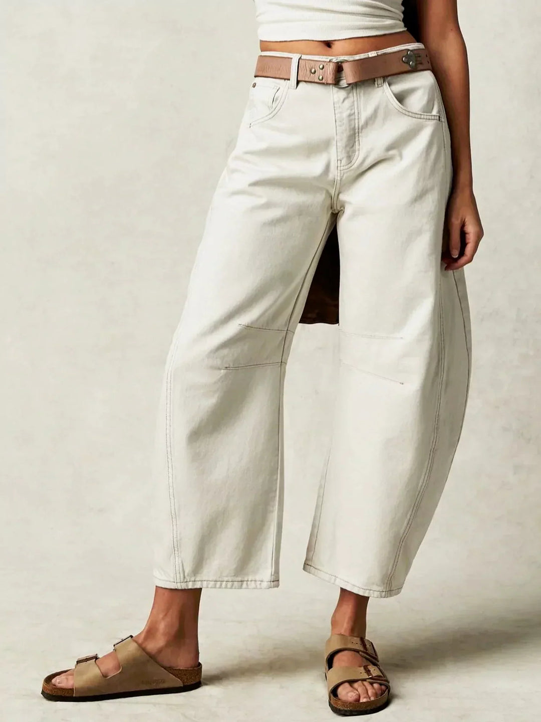 Women's Wide Leg Pants with Straight Cut