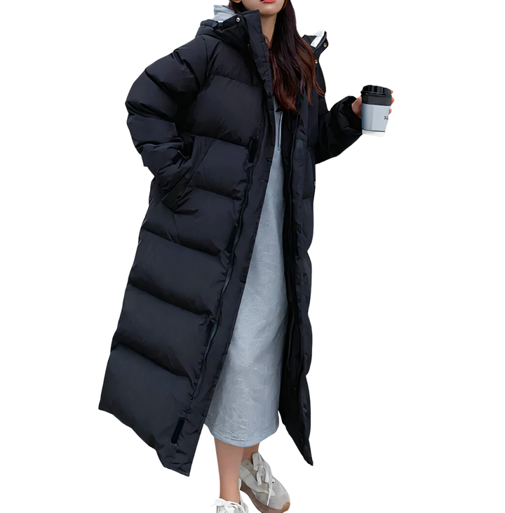 Women’s Long Padded Coat with Hood